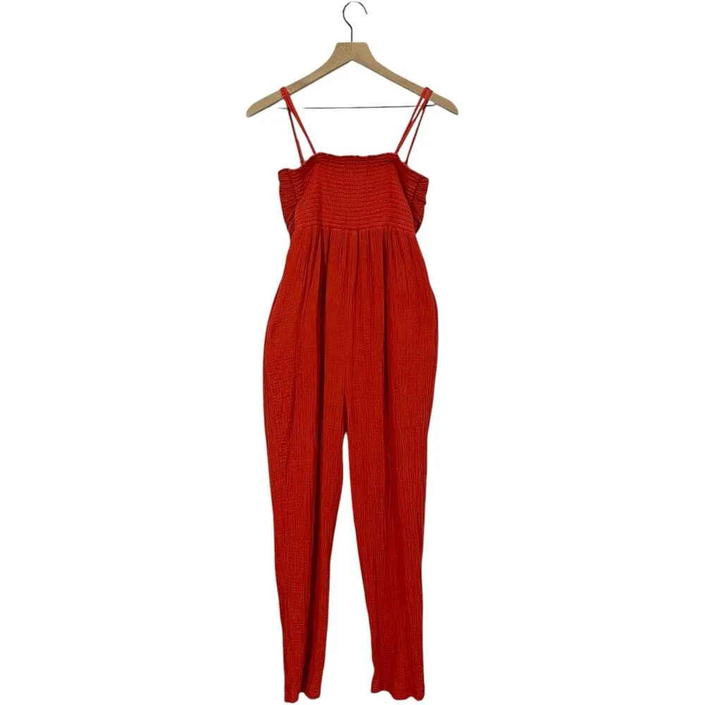 Anthropologie Saturday Sunday Isabel Tie Front Jumpsuit - Red - XS - Image 8