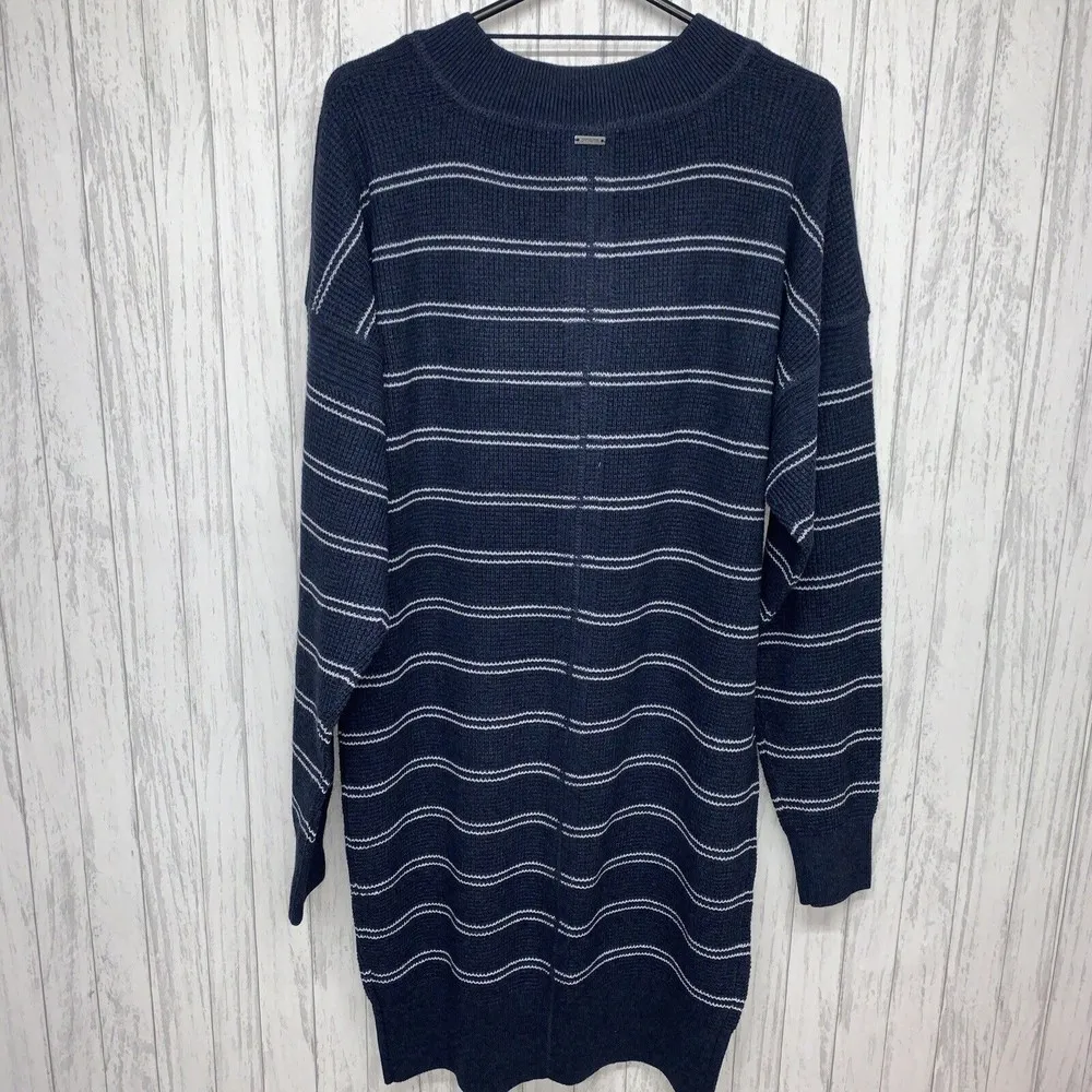 Womens Size M Prana Milani Henley Striped Sweater Dress Navy NWT - Image 6