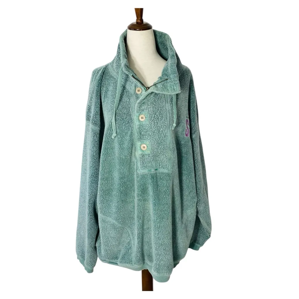 VINTAGE MODODOC Ski Fleece Pullover Blue Size 3X - Image 7