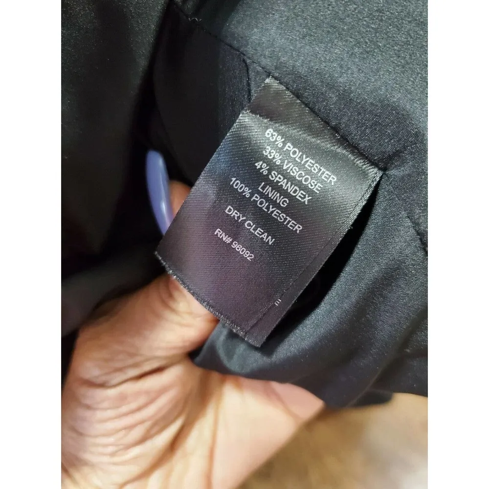 Katherine Barclay Women's Black Polyester Long Sleeve Open Front Blazer Size M - Image 11