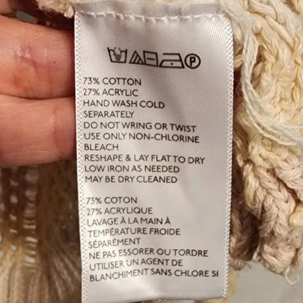 Urban Outfitters UO Sasha Striped Cropped Crochet Sweater Size Small - Image 7