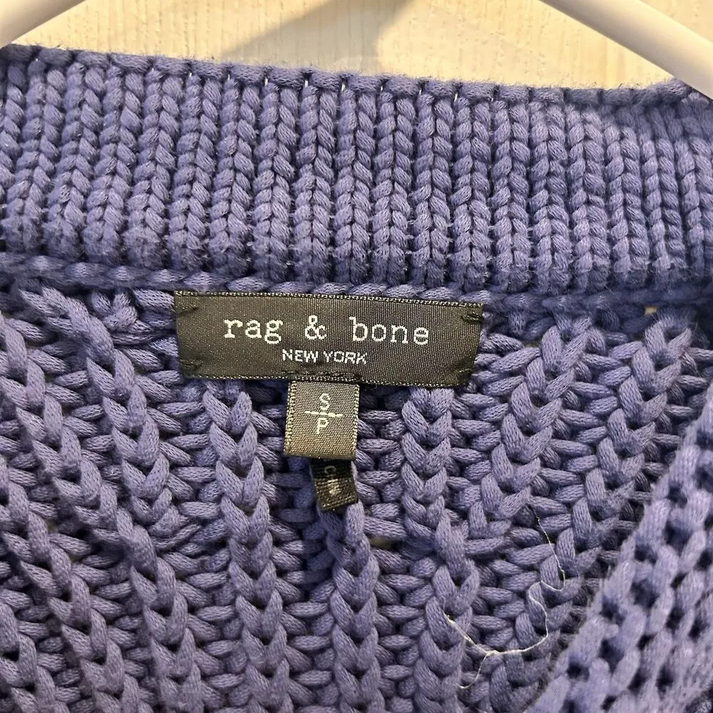 rag & bone Blue Shane Sweater Vest‎ Size Small - Image 4