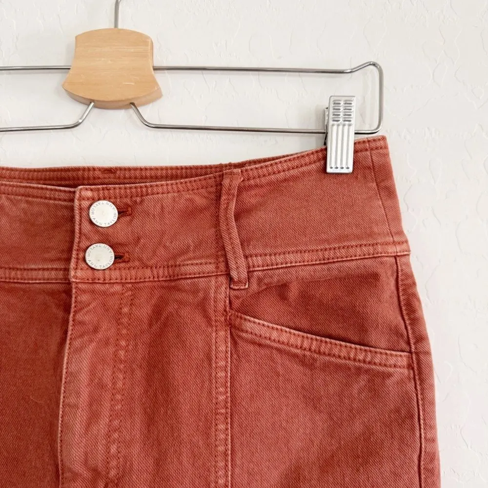 Ann Taylor Quarter Pocket High Waist Straight Jeans In Cinnamon Clove Size 4 - Image 4