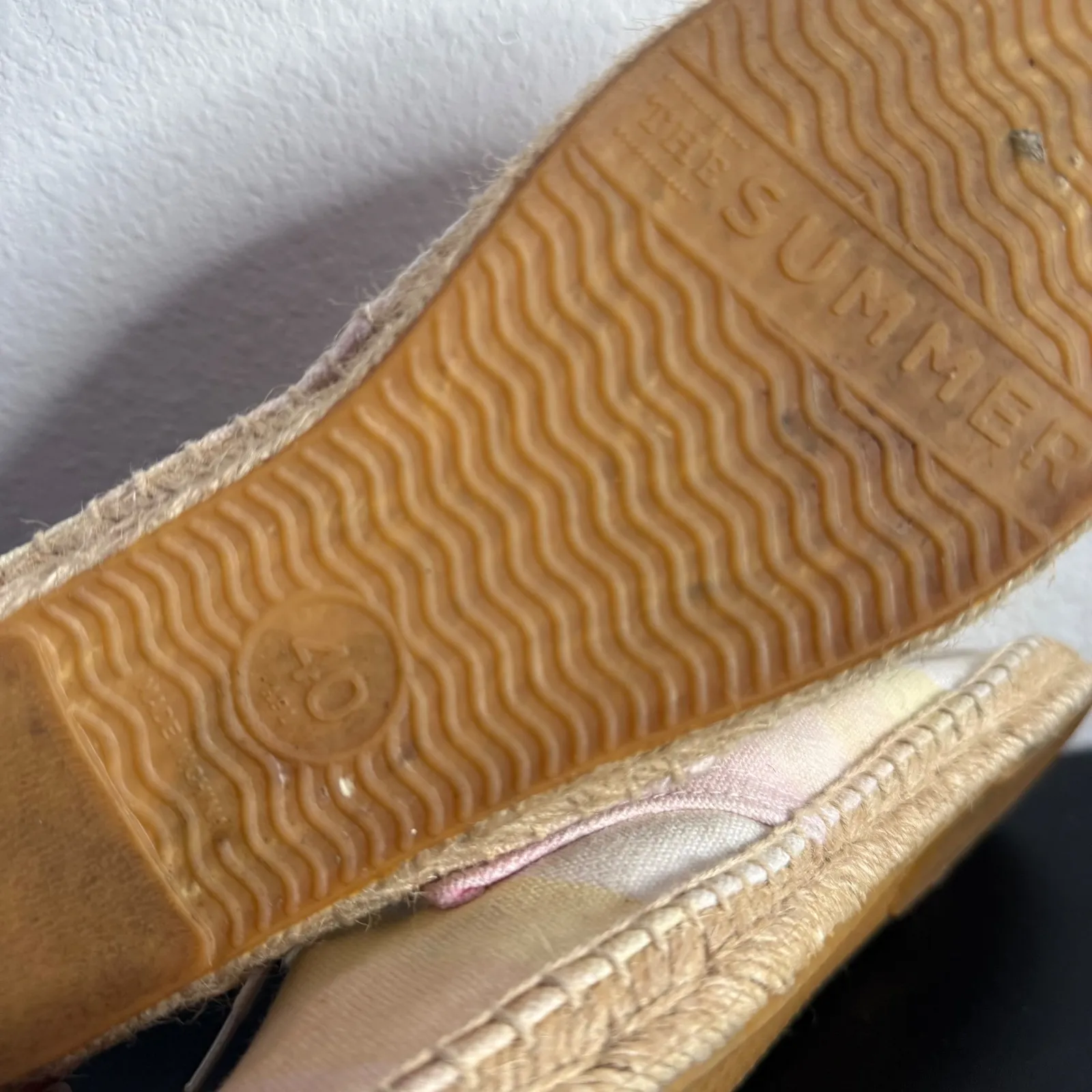 Soludos Espadrille Lace‎ Up Ombre Pastel Canvas Shoes Women 40 US 9.5 Beach BOHO - Image 5