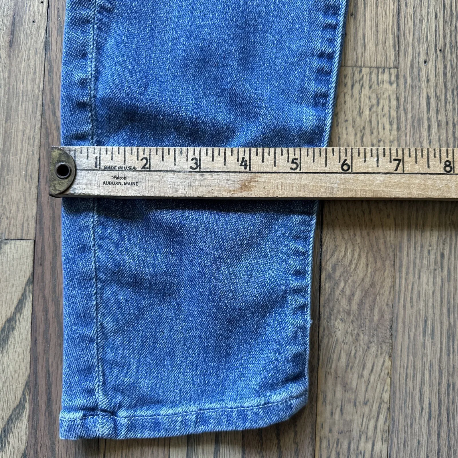 Mother The Looker Ankle Fray Blue Jeans in Birds of Paradise Wash Women SZ 25x31 - Image 9