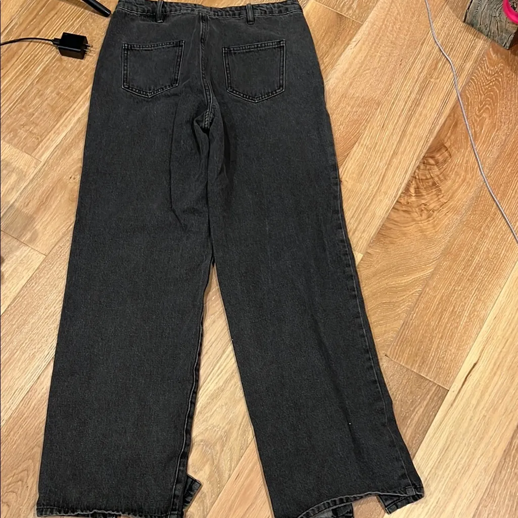 Princess‎ Polly Black wide leg Jeans with Modern Slits size 8 - Image 3
