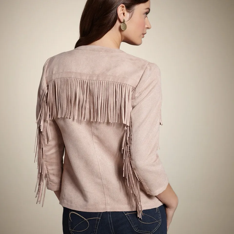 Chicos Beige western Jacket Size 2 (12 or L) - Image 2