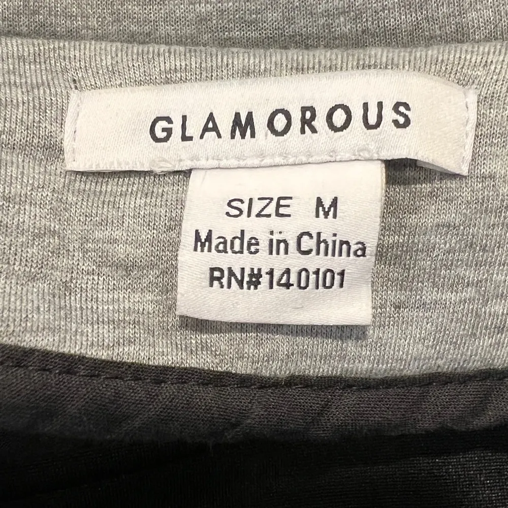 GLAMOROUS Women’s Gray Zipper Pocket Moto Jacket Size S - Image 3