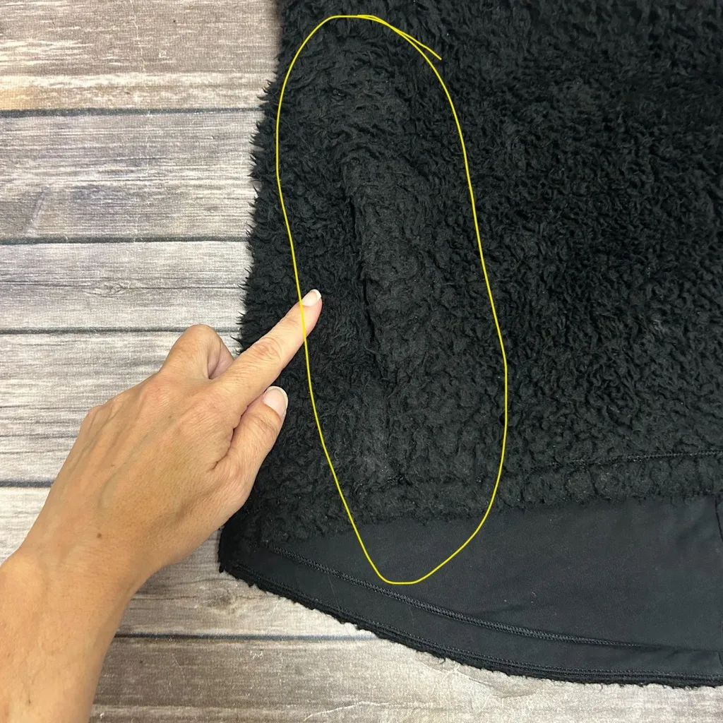 Lululemon Black Sherpa Fleece Warmth Restore Oversized Turtleneck XS S *MATTED* - Image 14