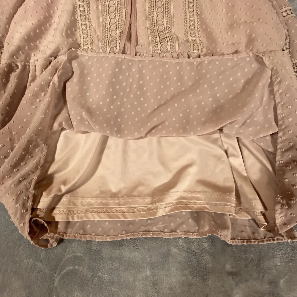 Indigo Soul Babydoll Top Shirt Women 2XL Pink Swiss Dot Summer Fairy Earthy Boho Size undefined - Image 8