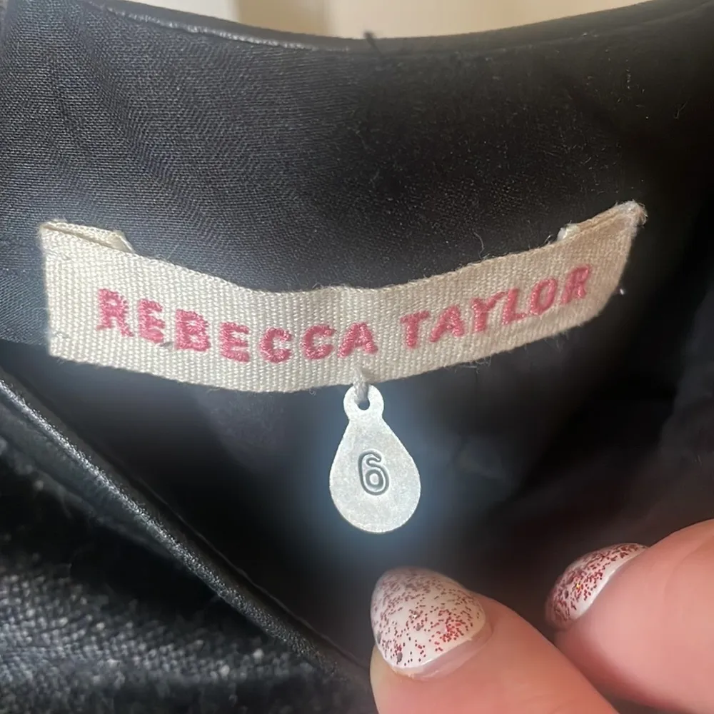 Rebecca Taylor Wool Pencil Skirt Women Small Tailored Tweed Herringbone Classic - Image 6