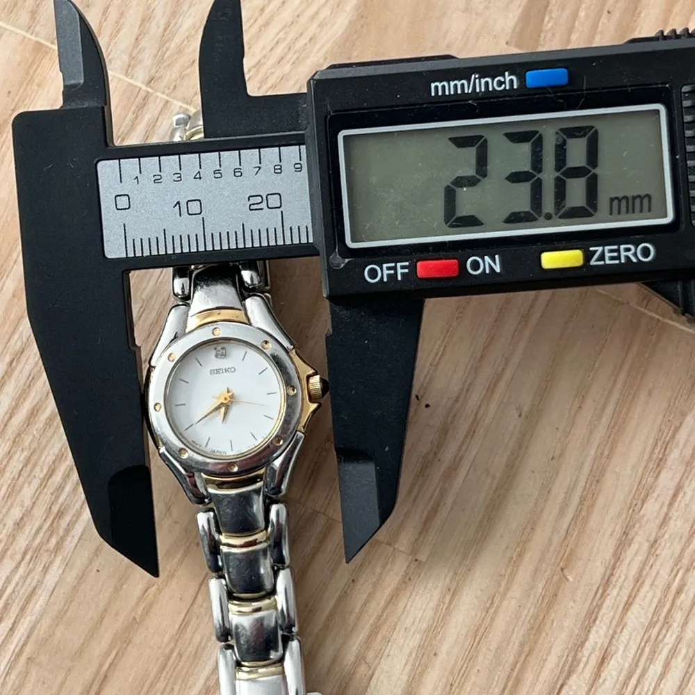 Seiko Vintage Luxury Ladies Diamond Watch Two-Tone Bracelet White Dial - Image 14