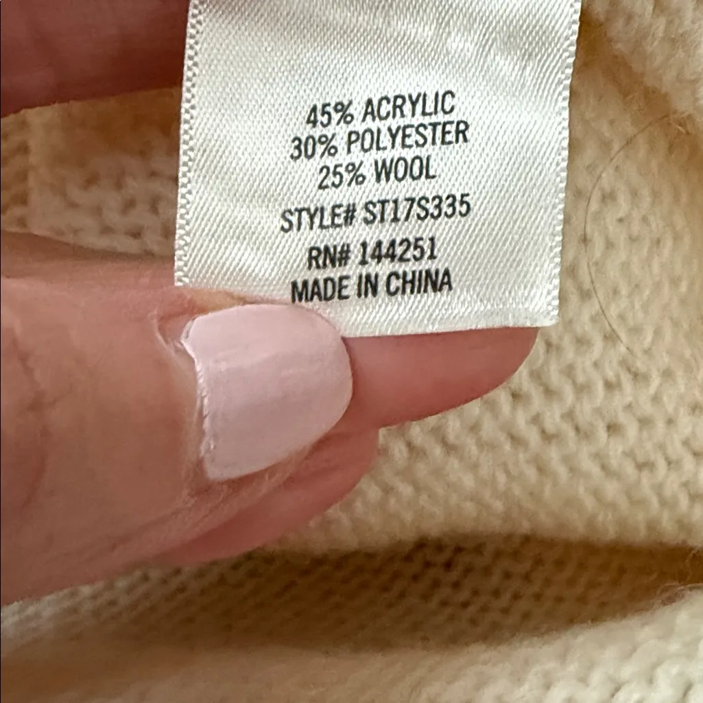 Alya Anthropologie Rainbow Fair Isle Knit Popover Turtleneck Tunic Sweater - Image 4