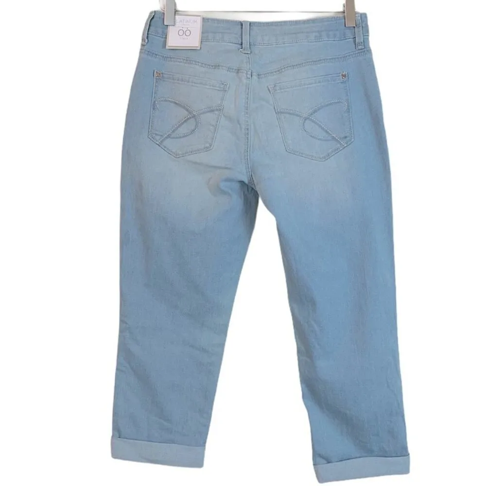 Chico’s New Jeans Platinum Crop Slimming Miami Bleach Light Wash Women's Size 2 - Image 2