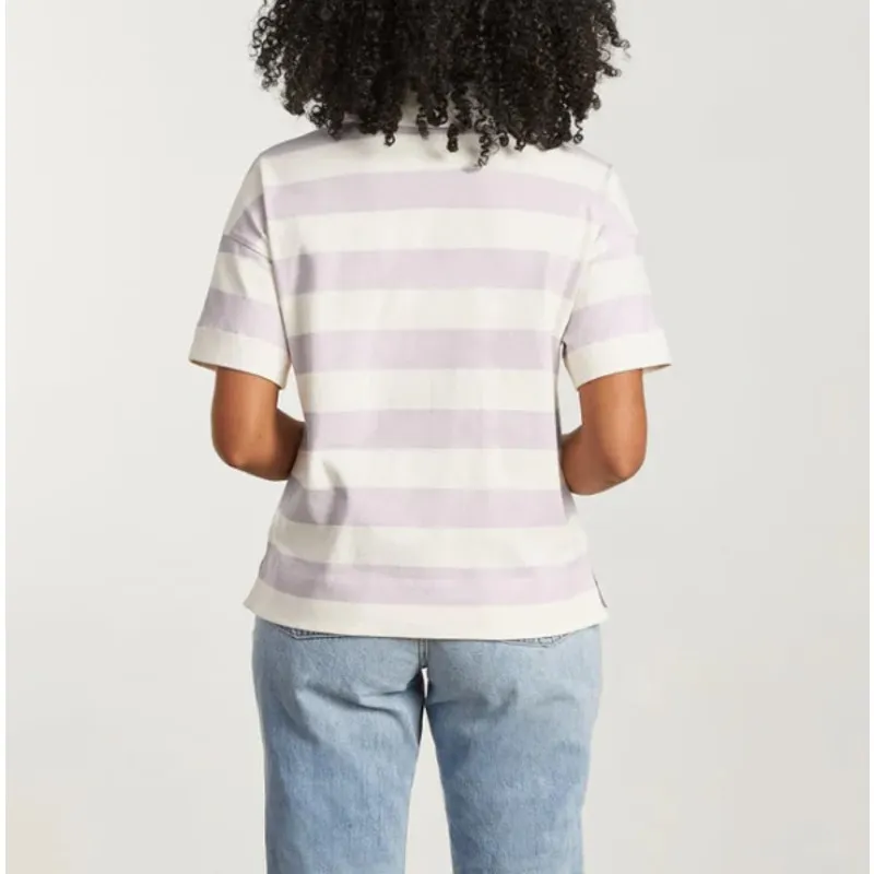 NWT Everlane The Oversized Rugby Striped Polo Shirt Purple Organic Cotton XXS - Image 13