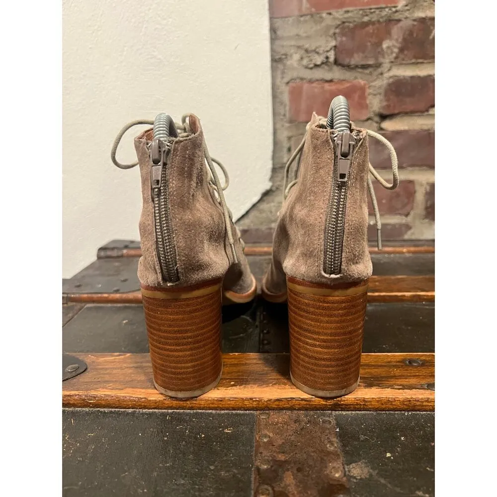 Jeffrey Campbell Free People Boho LaceUp open toe Booties Size 8 - Image 7