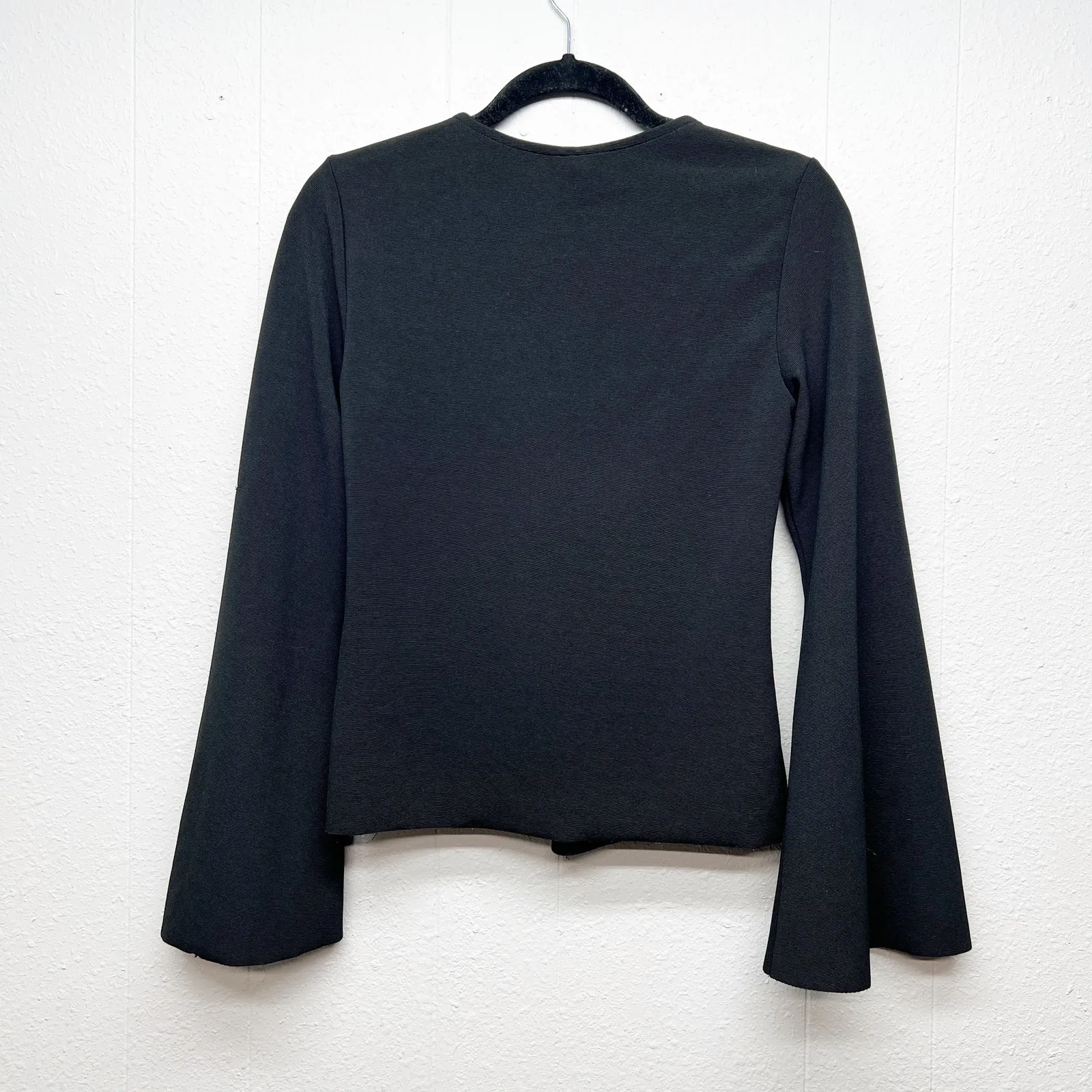 Bar III Lace Up Flared Sleeve Top Womens Medium Witchy Whimsigoth Grunge Y2K - Image 6