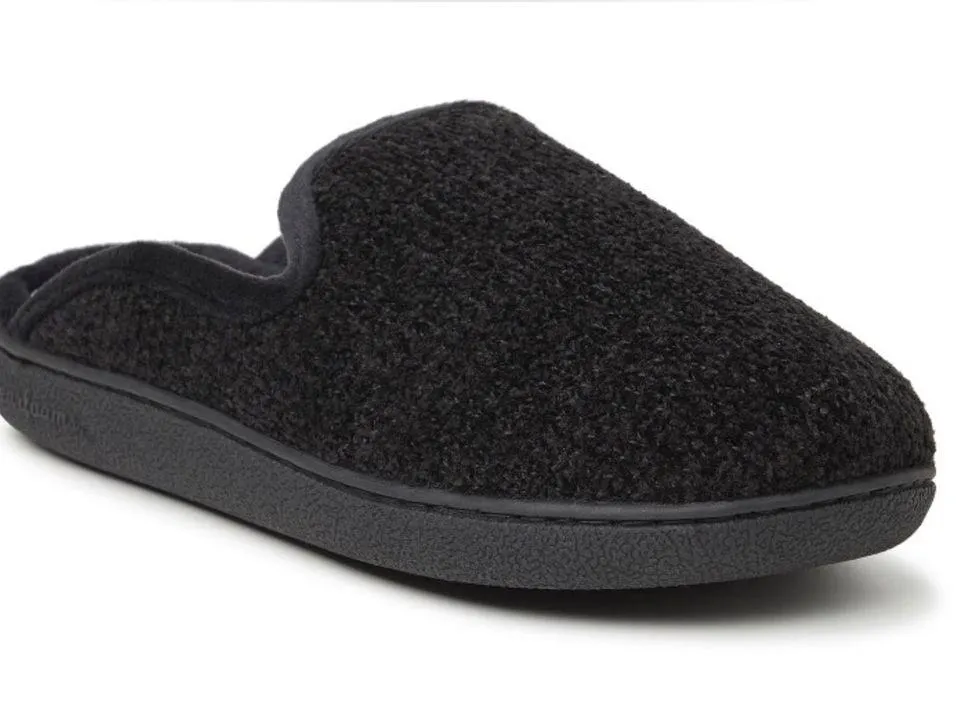 Dearfoams Chenille Slippers Size 5-6 Small Womens Scuff Memory Foam Black New - Image 2