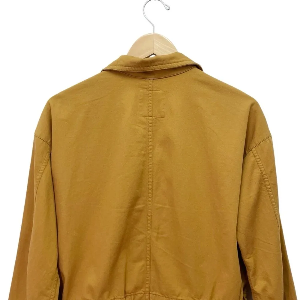 Madewell Southlake Military Jacket Dark Sahara Tan Belted Cinch Waist Size XS - Image 7