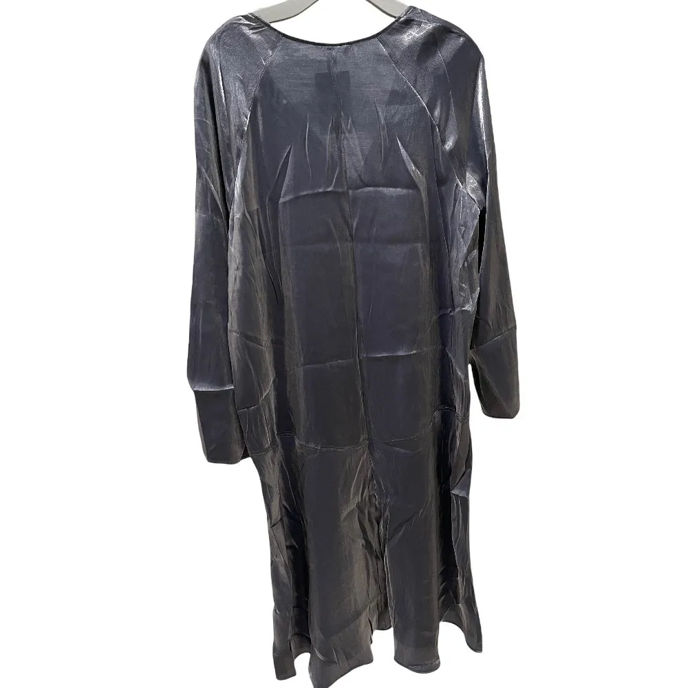 H&M High-Sheen Dark Grey Dress Size X-Small NWOT​ - Image 4
