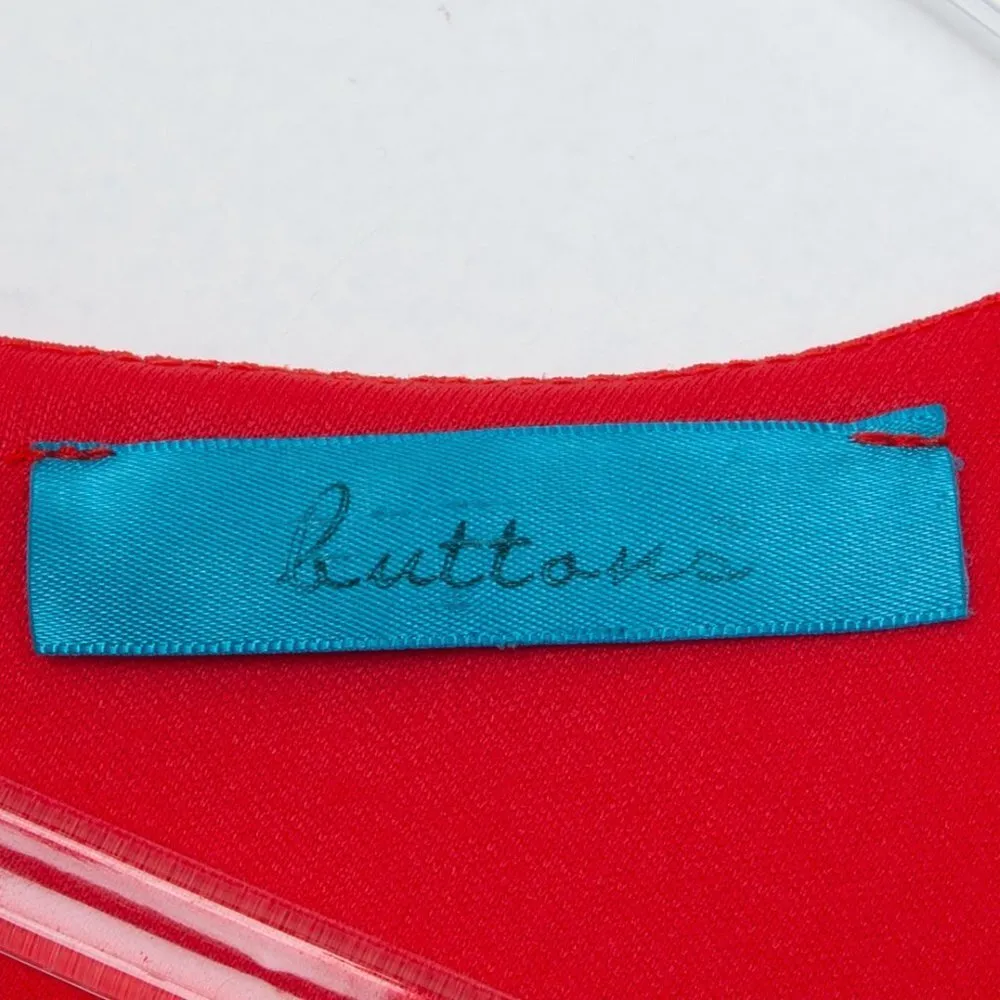 Buttons Short Sleeve Chiffon Dress Size‎ Medium - Image 3