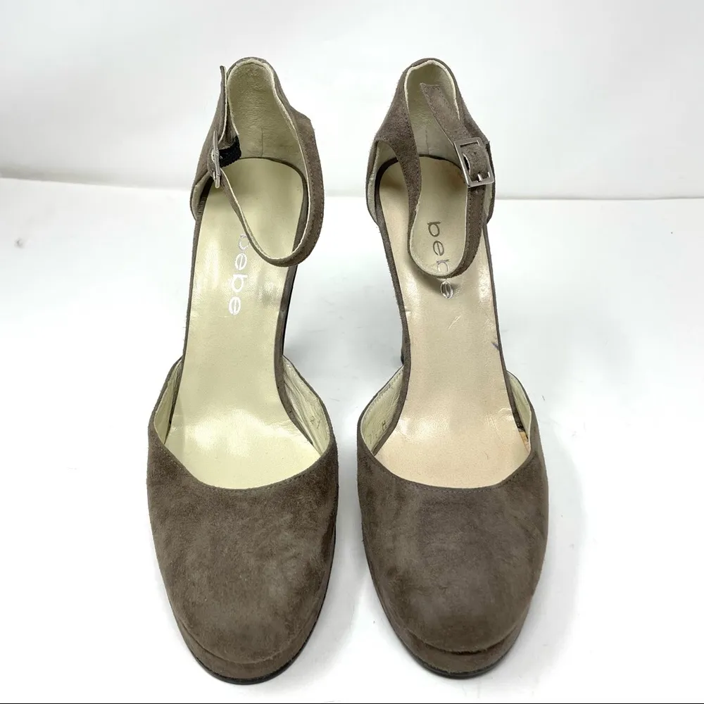 BEBE suede ankle wrap heels, made in Spain, size 7.5 - Image 5
