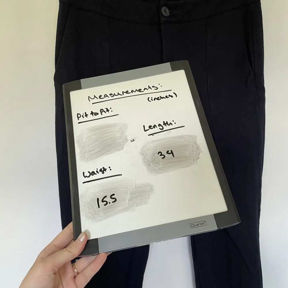 cabi navy blue pants pockets rayon nylon spandex business casual women's size 4 - Image 4