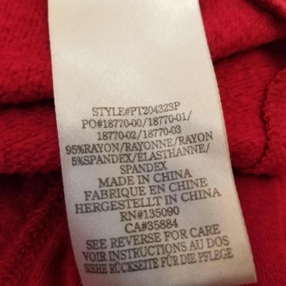 {XS} Peloton Red Modern Side Slit Weekender Oversized Sweatshirt - Image 12