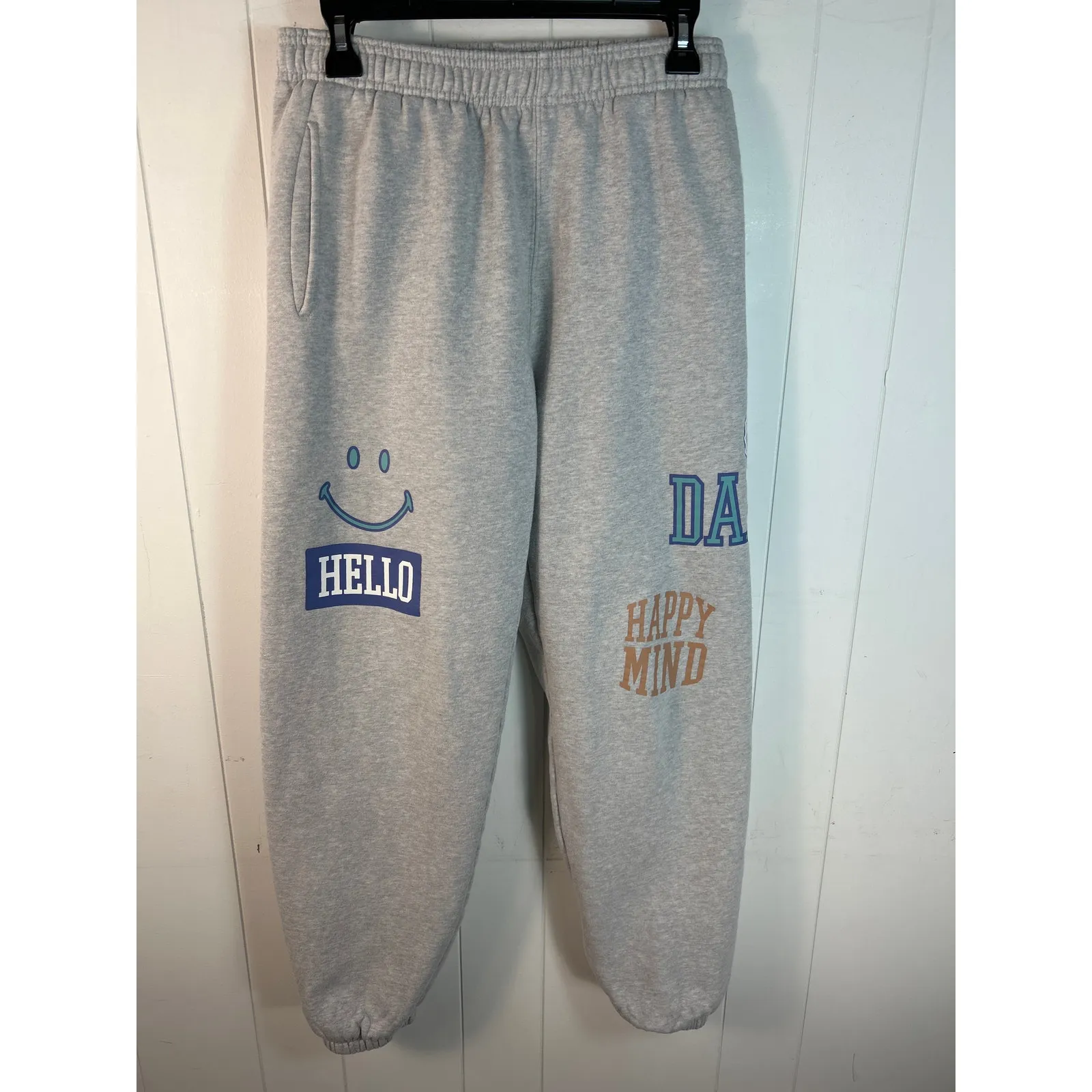 PacSun HELLO, DAISY Collegiate Mind Sweatpants in Heather Gray Size M - Image 2