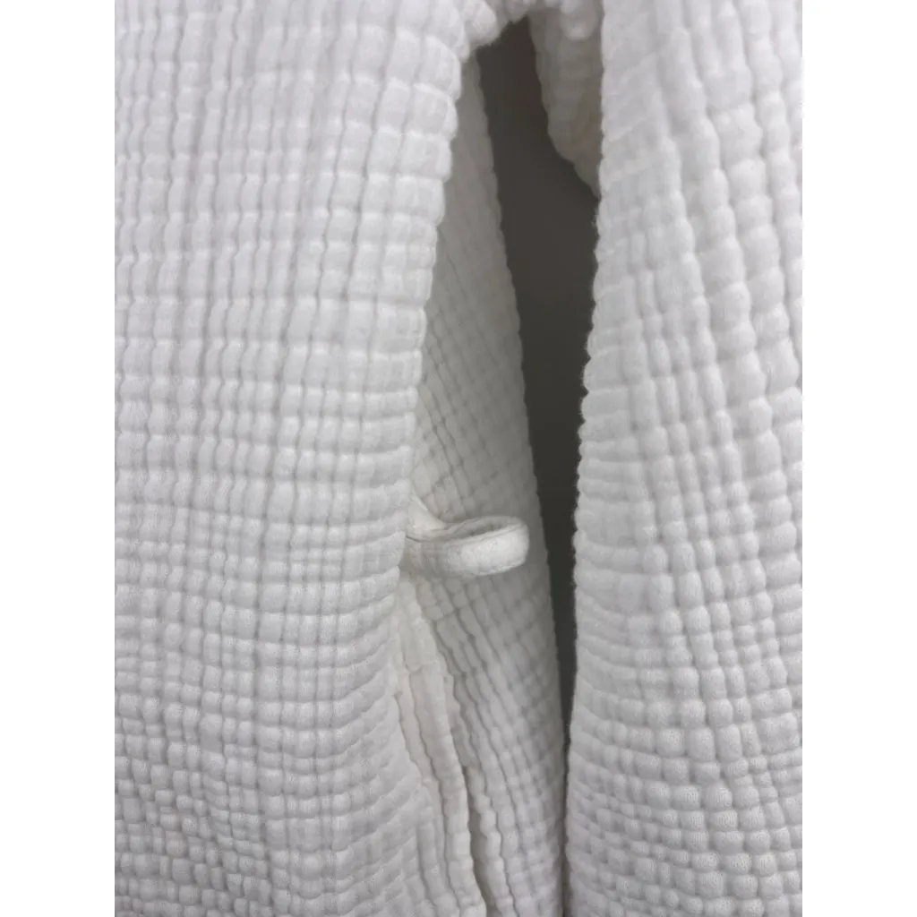 Olive & Loom White Waffle Knit Spa Robe L Luxury Cotton Cozy Minimalist Cottage Size L - Image 4
