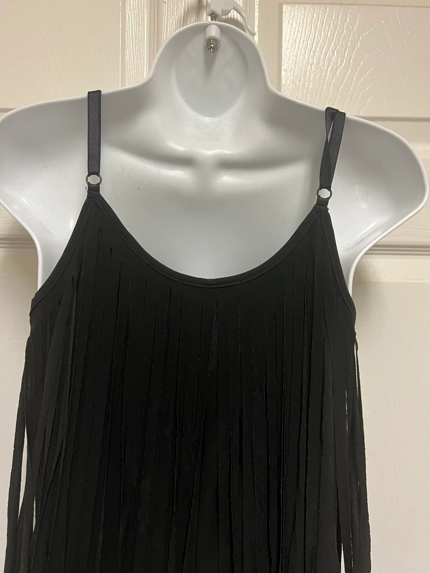 Stiletto Black Short Sleeveless Boho Fringed Mini Dress - Image 7