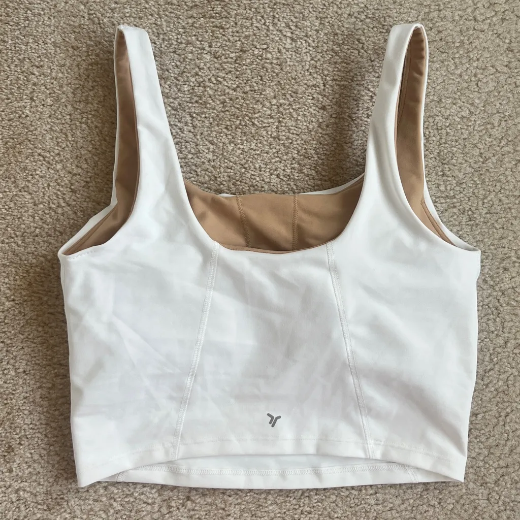 Old Navy Powersoft Longline Light Support Go-Dry Sports Crop Tank Bra Large - Image 4