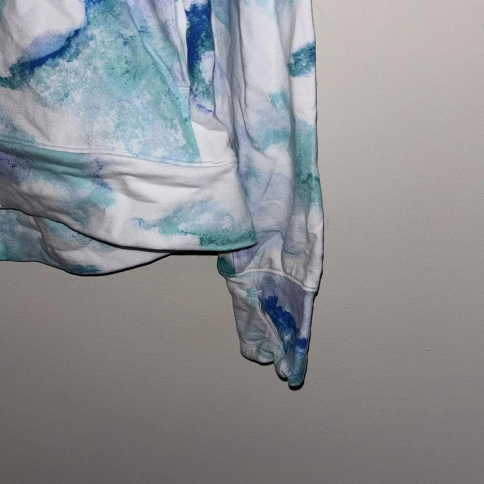 All in motion blue and purple watercolor tie-dye pullover sweatshirt - Image 3