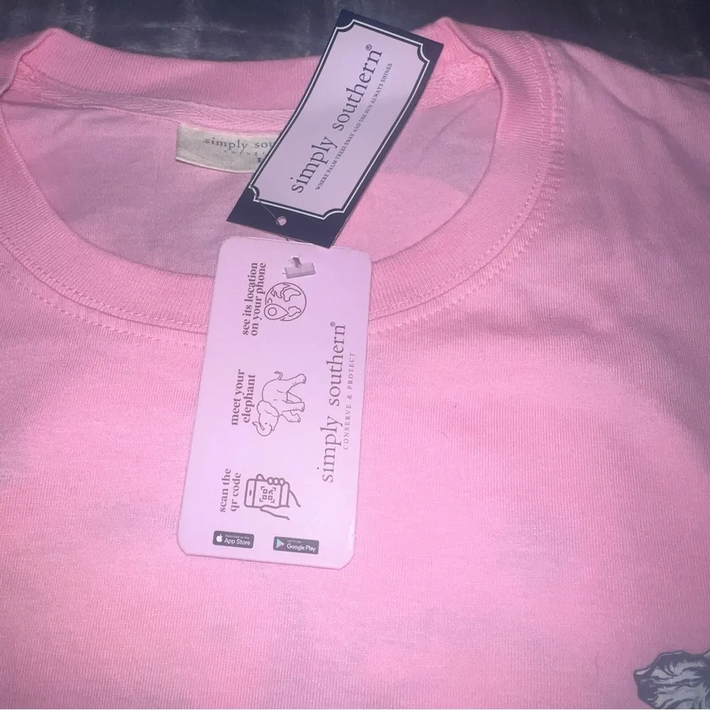 Simply Southern Born To Bloom Elephant Long Sleeve Shirt Womens Large - Image 4