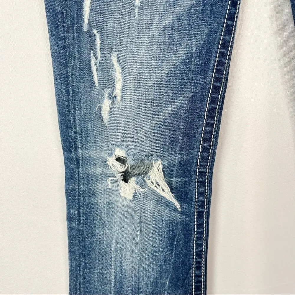 Miss Me Dark Wash Fleur De Lis Embellished Bootcut Jeans 29 - Image 7