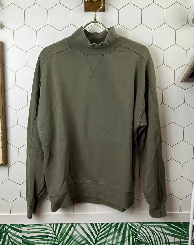 Evereve Olive Green Oversized Cowl Neck Sweater - Size - XS - Image 1