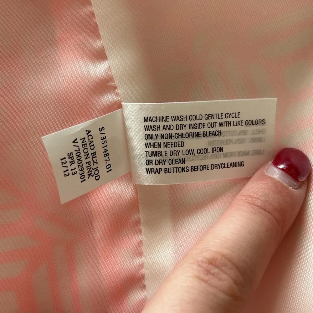 Gap Women’s Jacquard Neon Pink Academy Blazer - Image 9