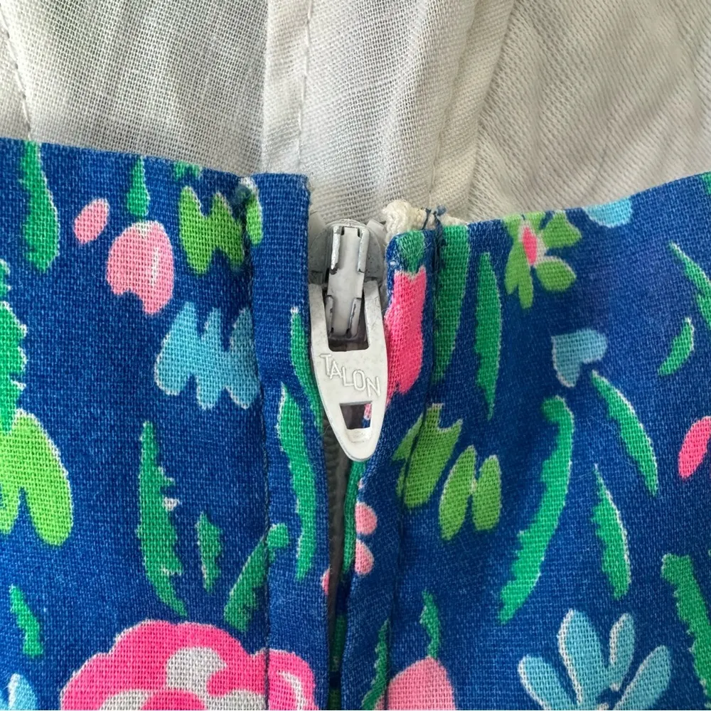 Vintage Seawaves Blue & Pink Floral Swimsuit Romper Size 8 - Image 4