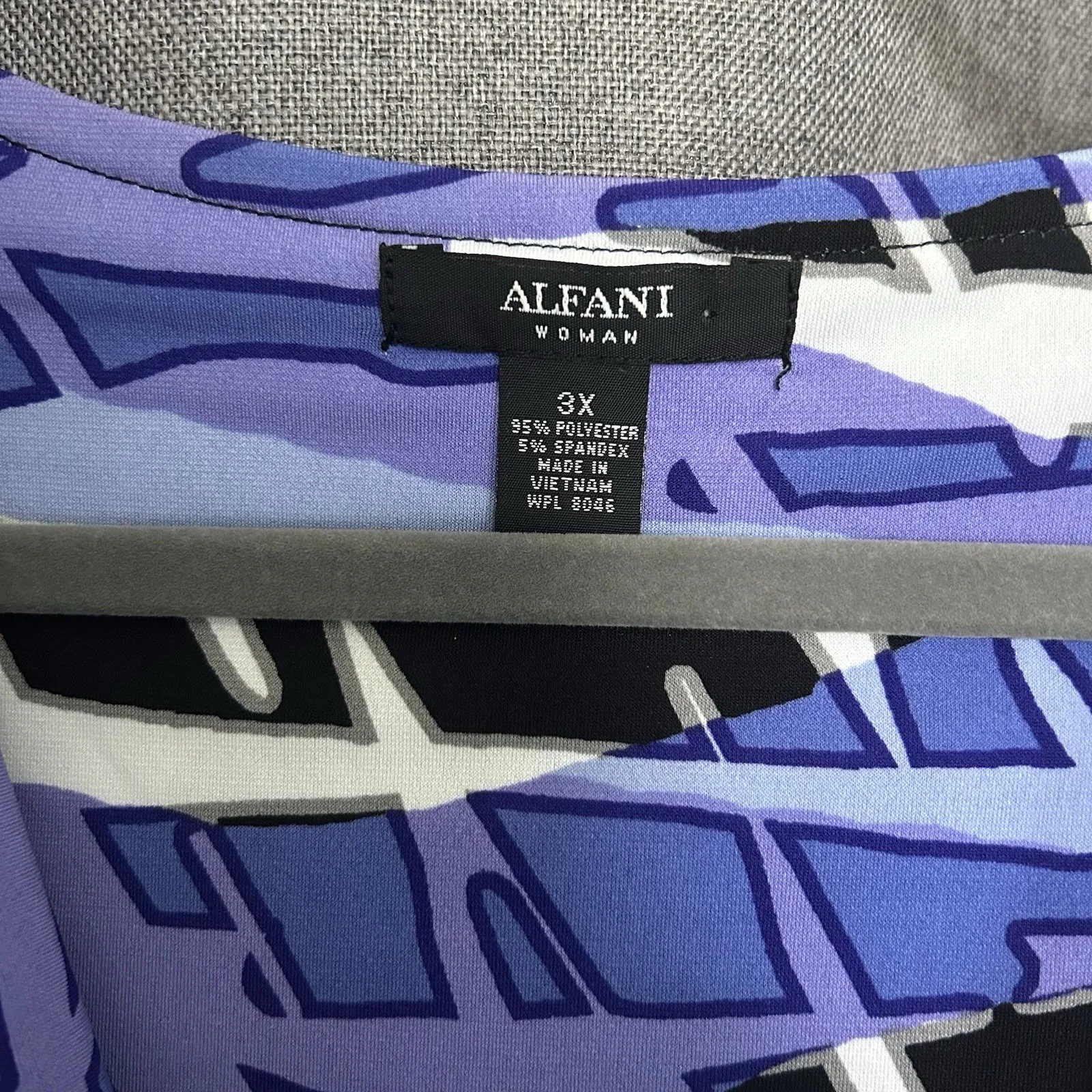 Alfani Long Top Womens Size 3X Abstract Cowl Neck‎ Sleeveless Pullover - Image 6