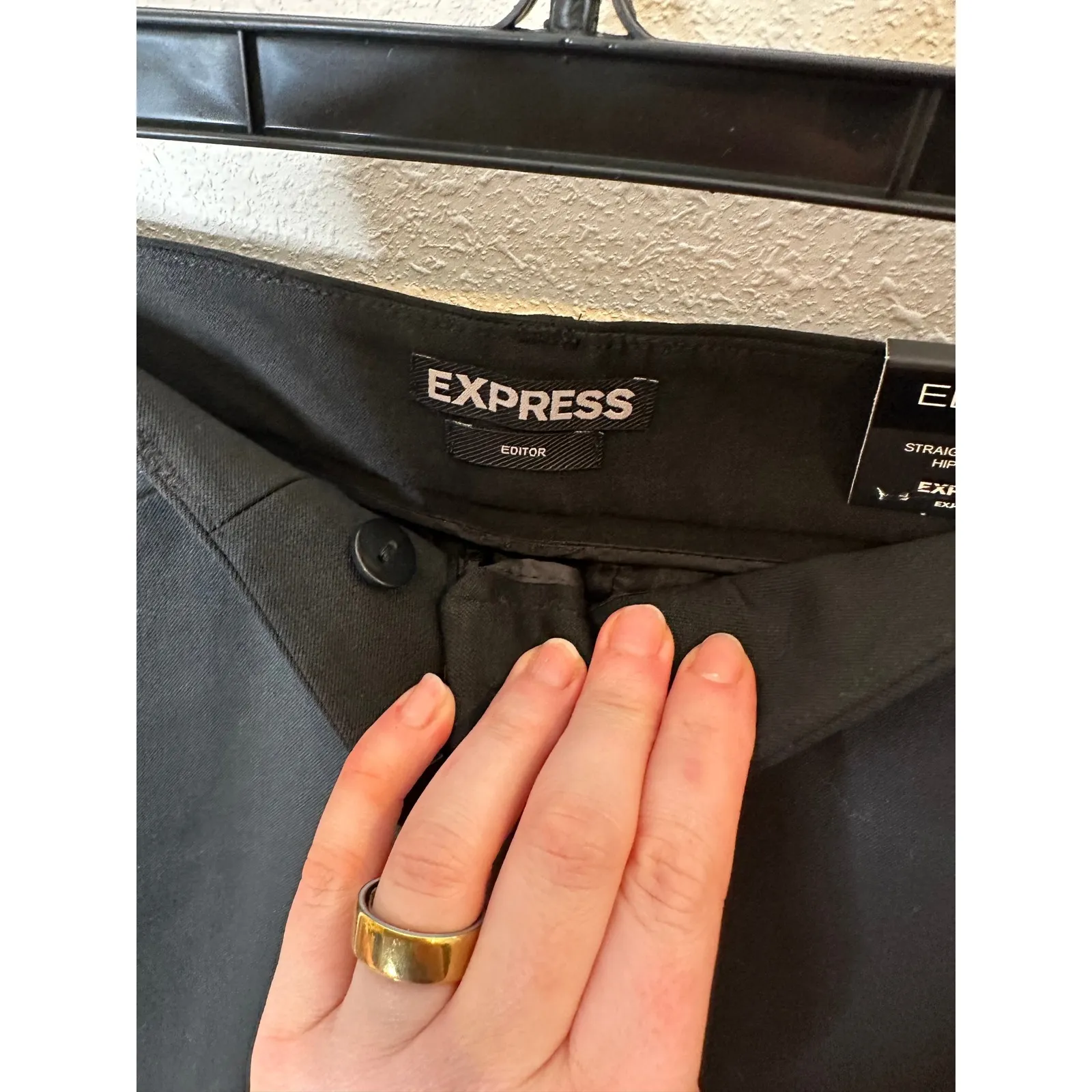 Express Editor Straight Slim Pant Black Womens Size 4 - Image 2