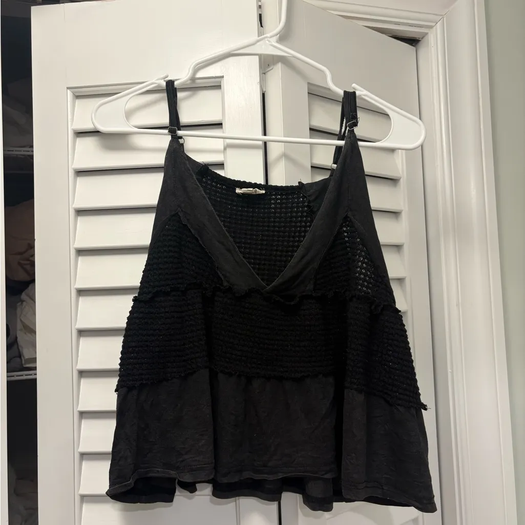 POL Wheat Bread Deep V-Neck Tank Top Black Size Small - Image 5