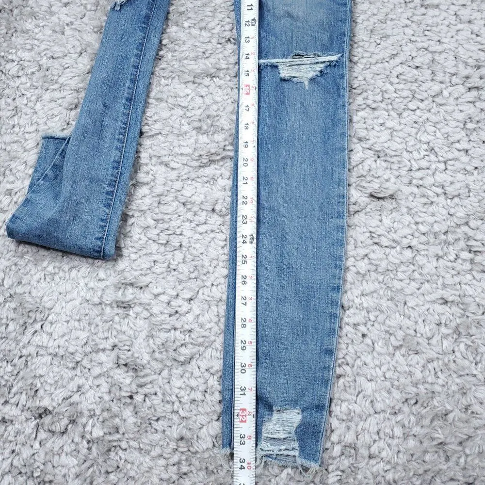 READ Madewell Taller Curvy High Rise Skinny Jeans Size 24TL Distressed Ripped - Image 15