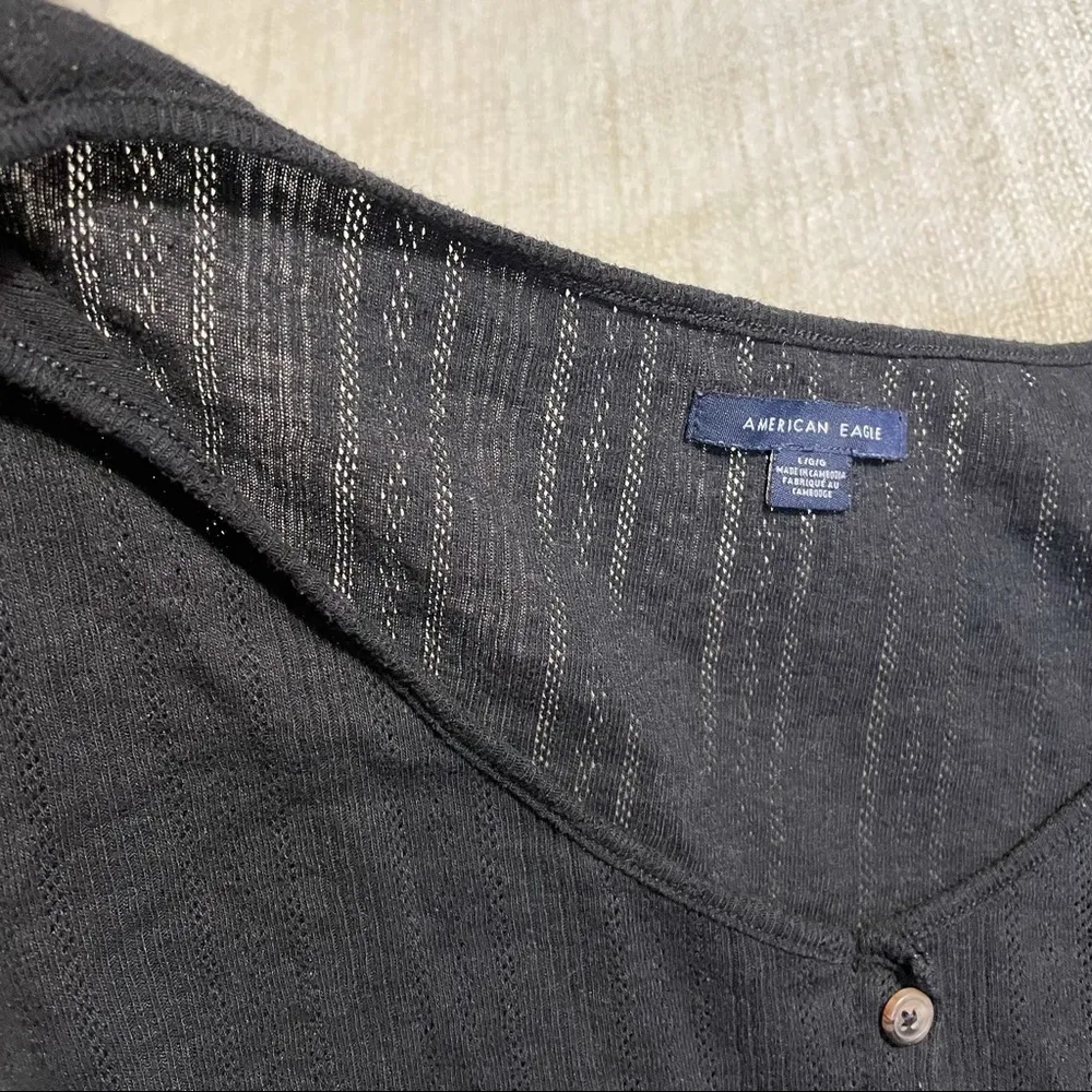 American Eagle Pull On Front Tie Shirt - Image 8