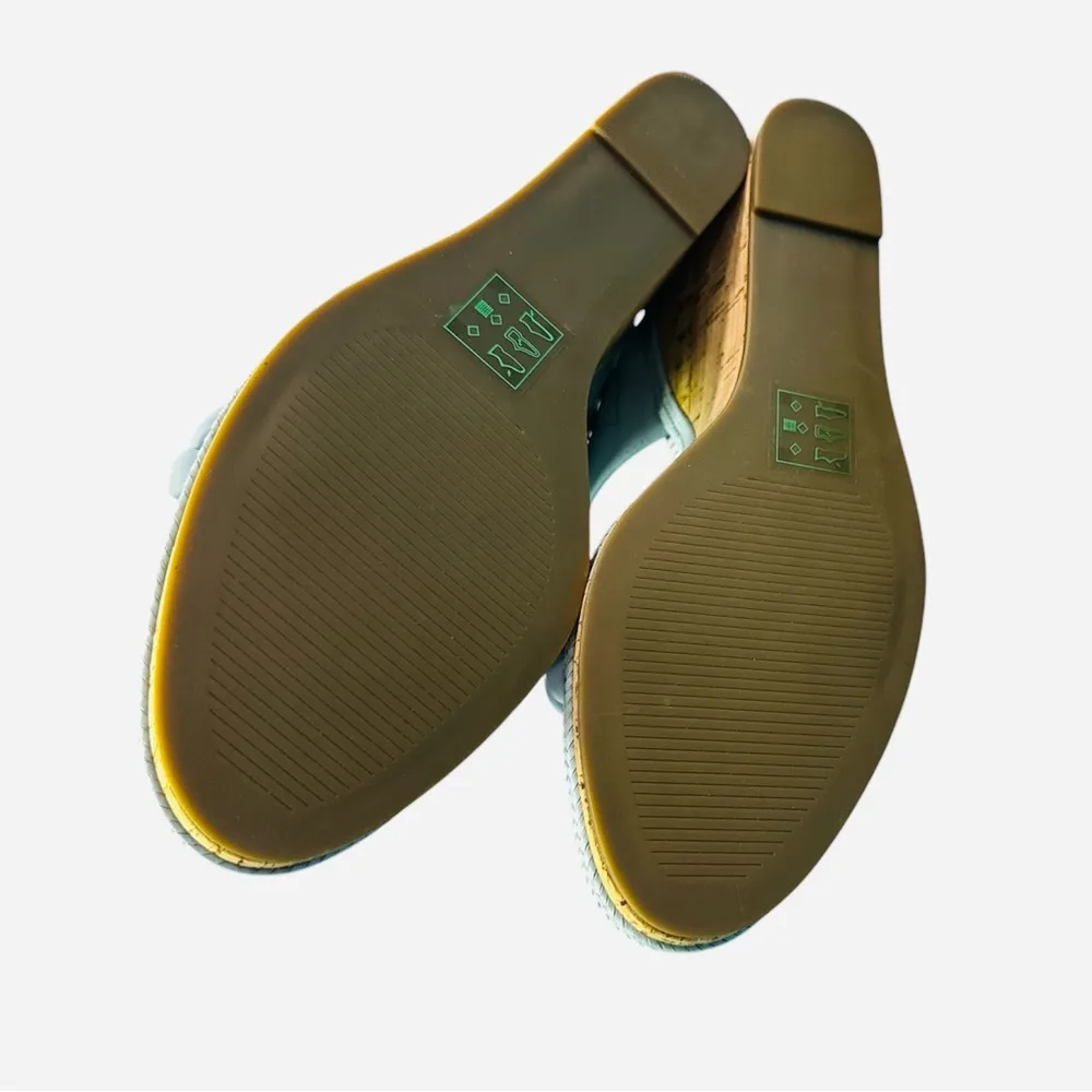 Draper James RSVP Charlotte Women’s Wedge Sandals Blue White Size 9 NWOT - Image 6