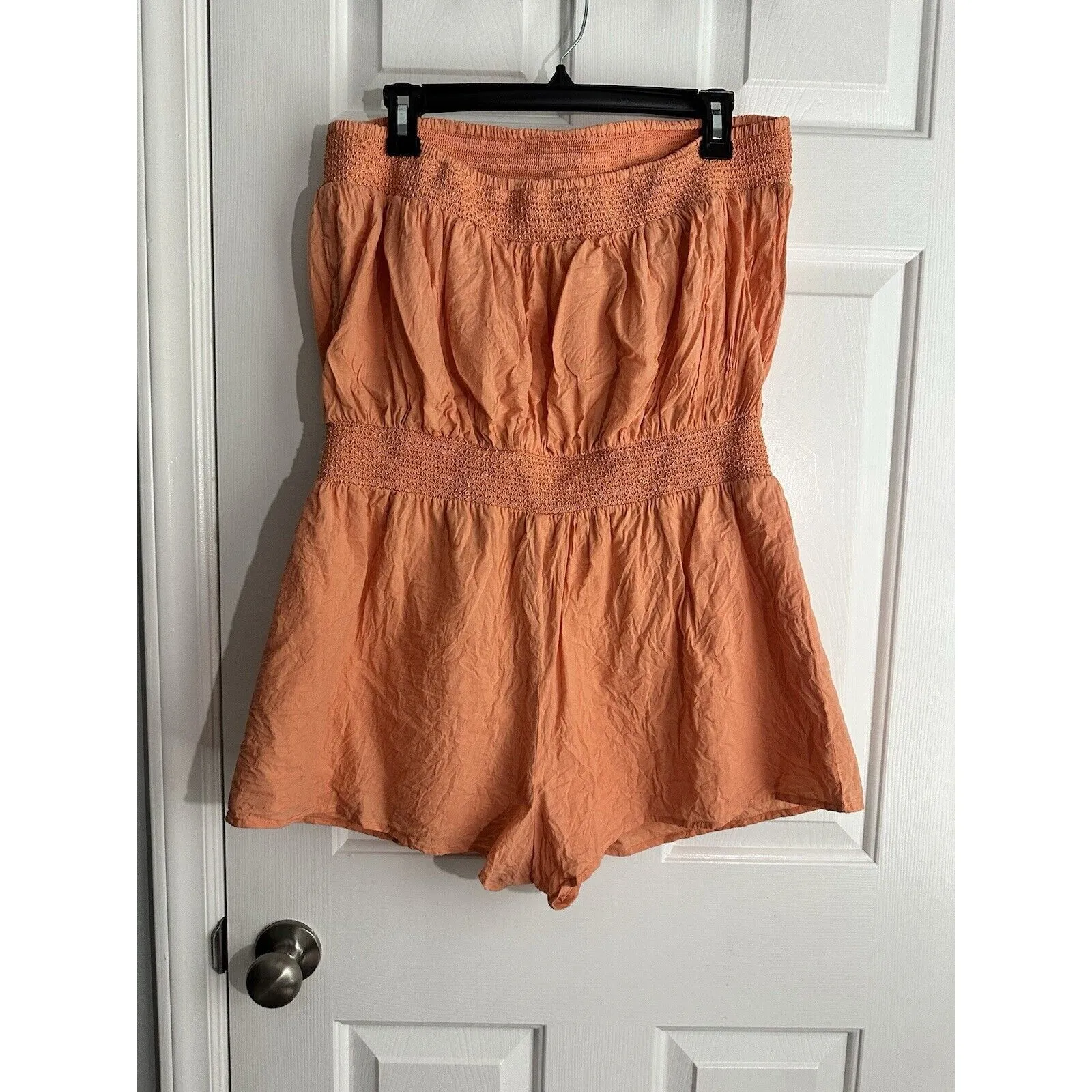 Lovers & Friends Olympia Romper in Peach Size L Vacation Cotton Beach Size L - Image 3