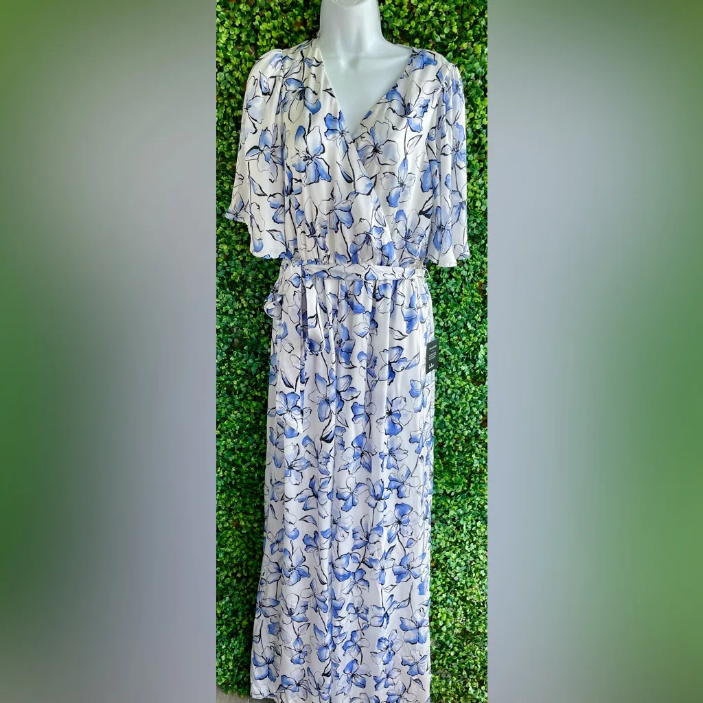 Lulus | True Masterpiece White Floral Print Satin Wide-Leg Jumpsuit - NWT - Image 6