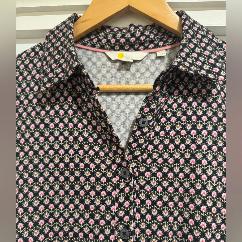 Boden Mini Jersey Dress in Botanic Bud Black Size 6 - Image 6