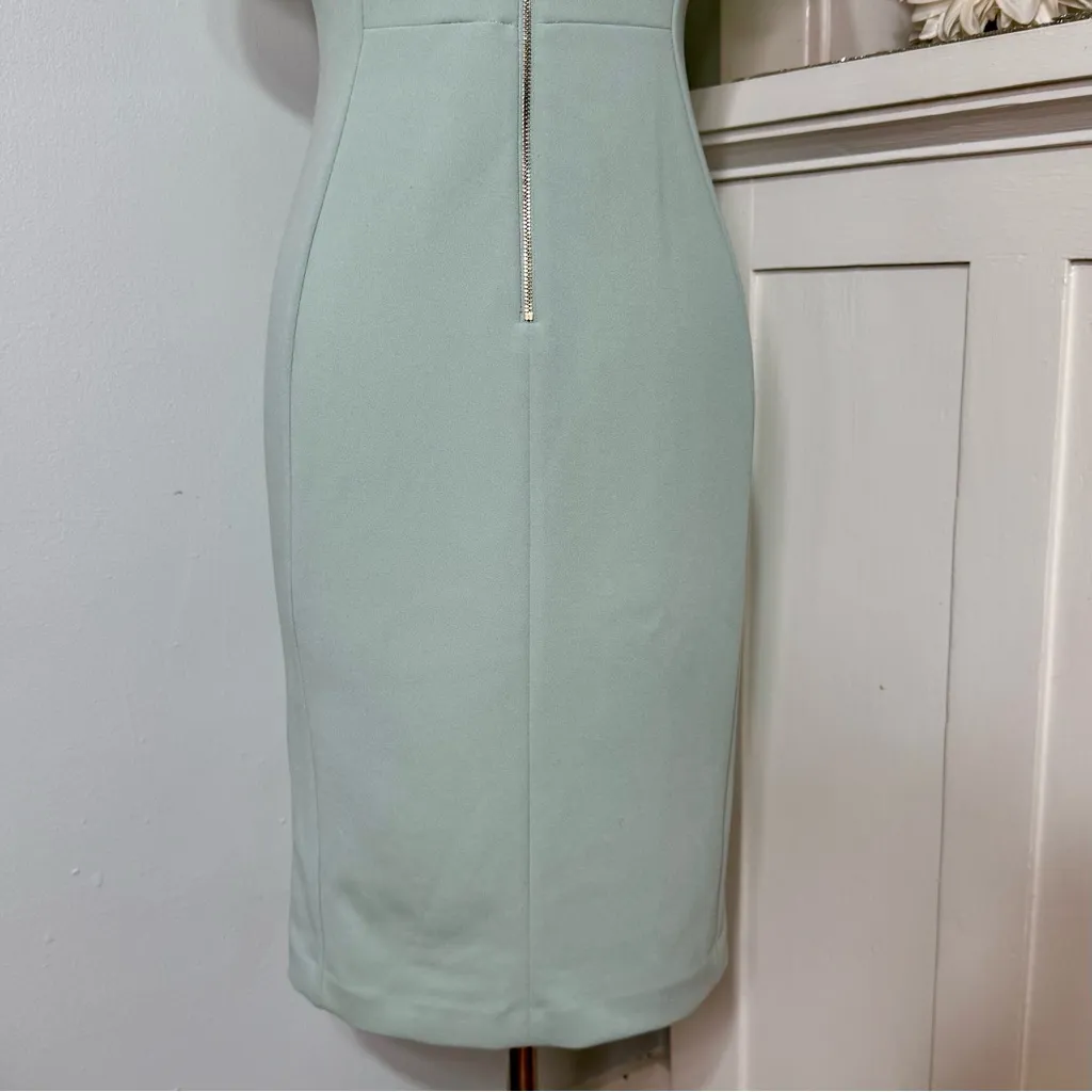 Calvin Klein Tulip Sleeve Sheath Dress Jadeite Green Size 8 - Image 9