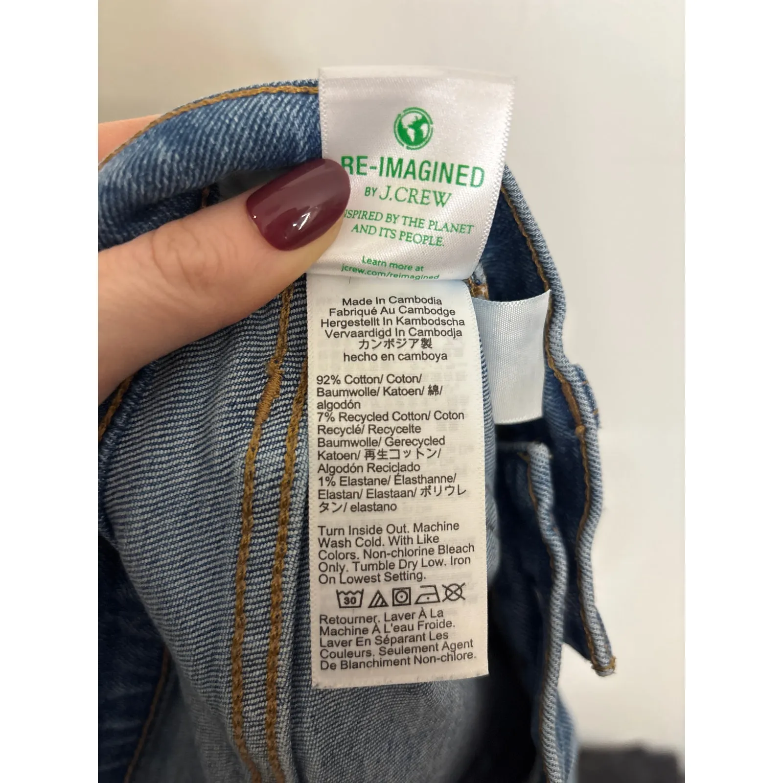 J. Crew Jeans Womens 25 Blue Essential Straight High Rise Cropped Raw Hem - Image 4