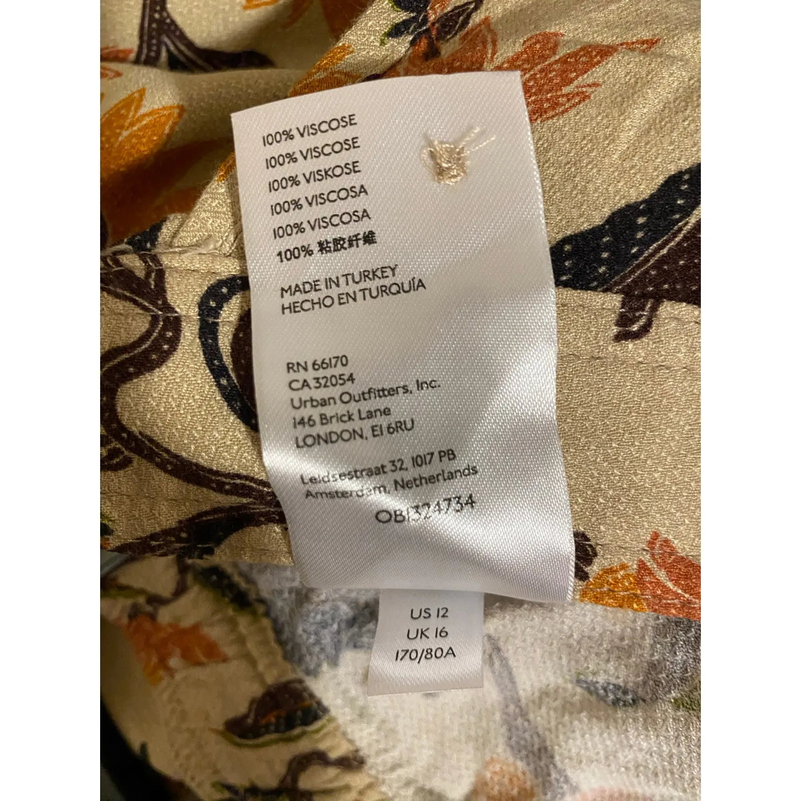 Anthropologie Smocked Balloon-Leg Pants Fall Foilage Floral Jogger Crop Style 12 - Image 13